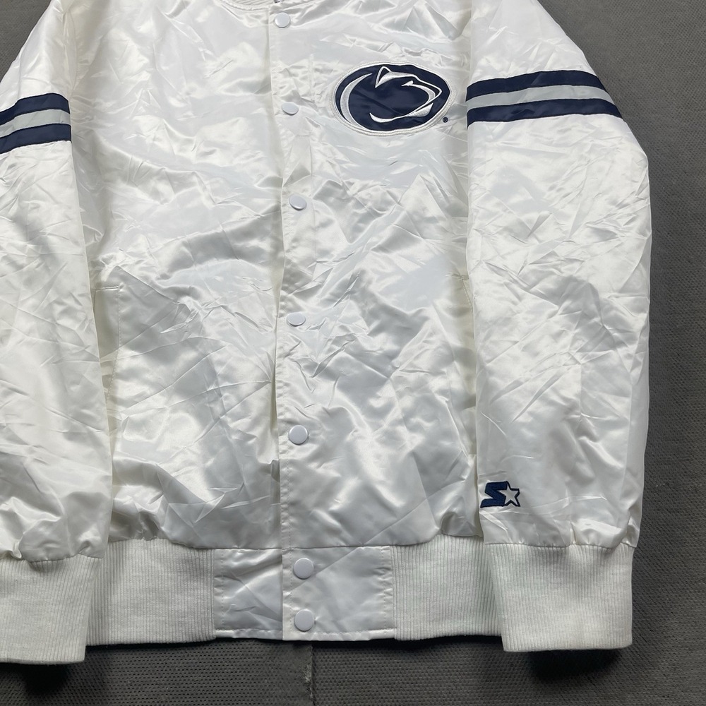 Vintage Starter Penn State Satin Bomber Jacket Mens XL Nittany Lions 90s USA - Picture 3 of 11